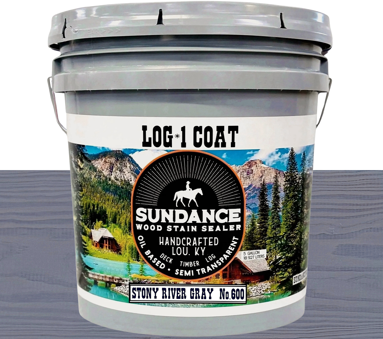 LOG*1 COAT - STONEY RIVER GRAY No.600L - 5 Gallon