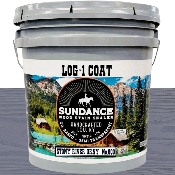 LOG*1 COAT - STONEY RIVER GRAY No.600L - 5 Gallon