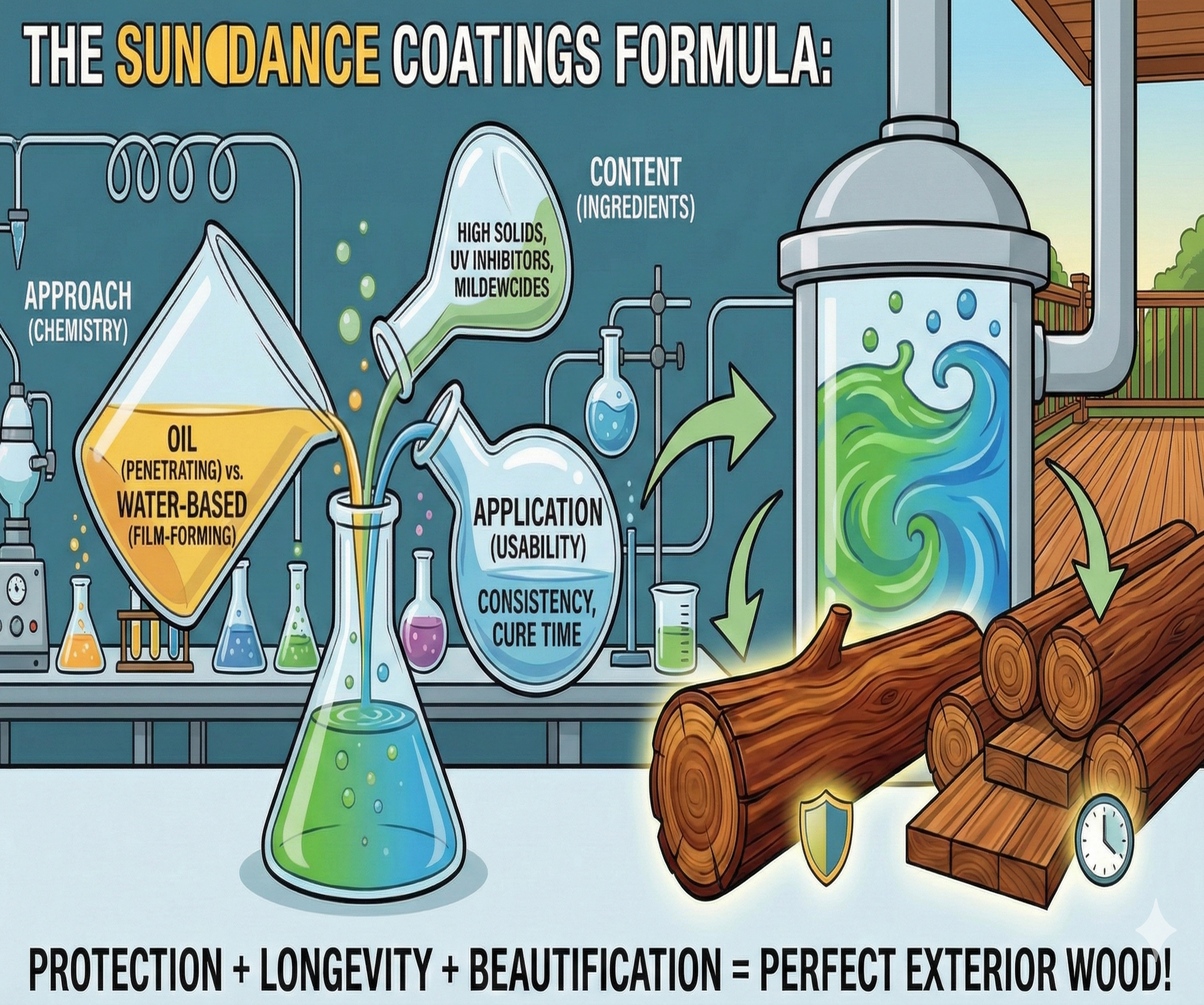 The Sundance Equation: Resolving the Log & Deck Stain Paradox